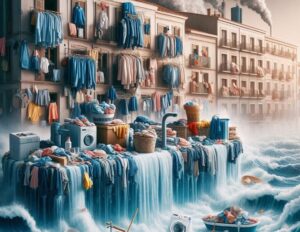 According to a study, the water pollution caused by clothing in Spain is 679,000 liters per wardrobe